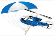 “奇兵号”橡筋动力伞降直升机